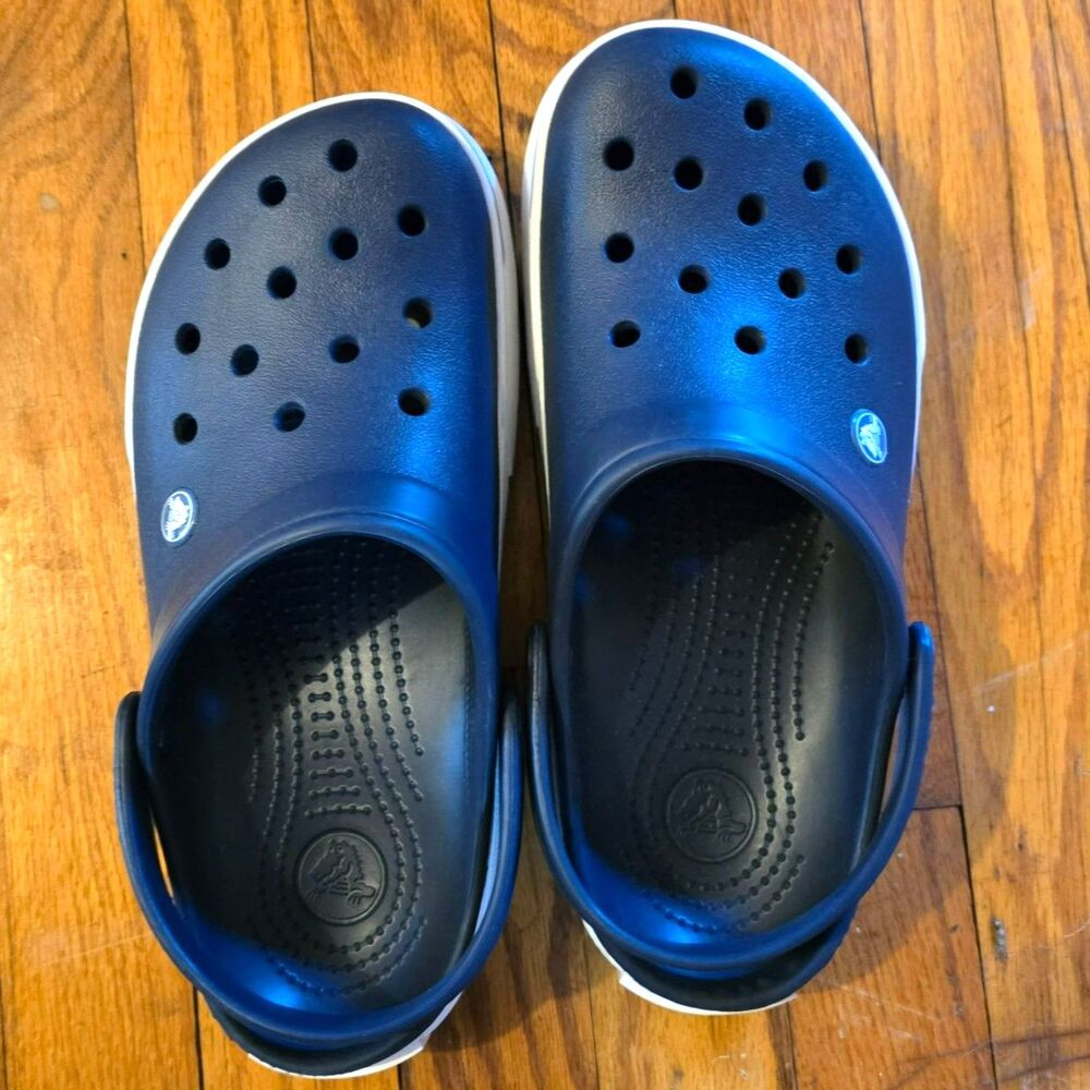 Crocs Crocband Clogs Navy Blue Slip on Men 8 Women 10